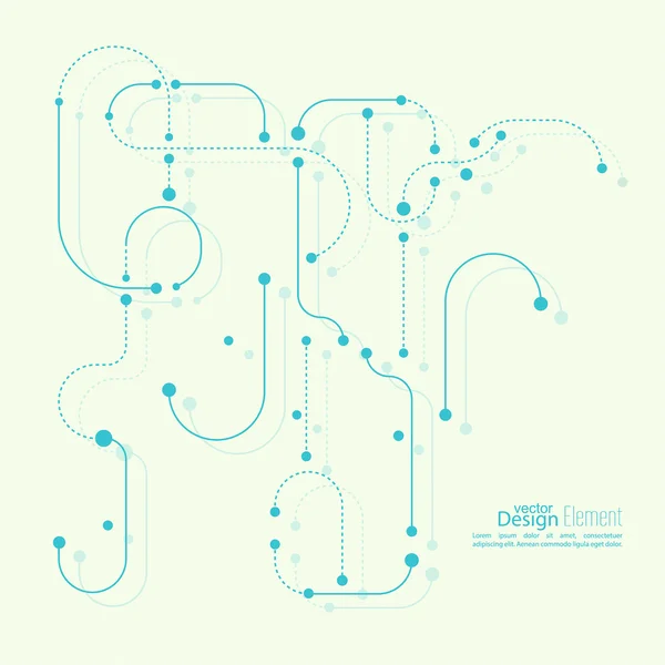 Abstracte achtergrond met gebogen lijnen — Stockvector