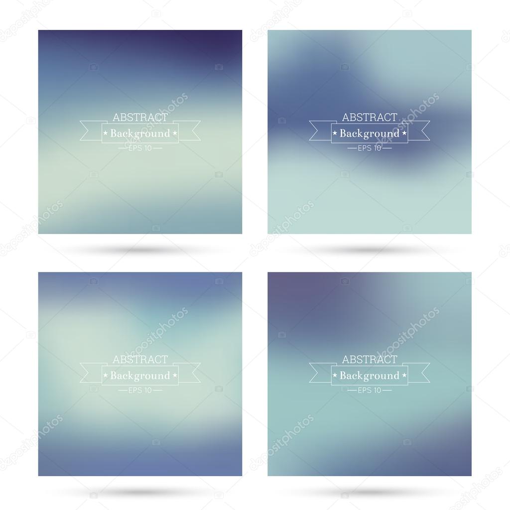 Set of vector colorful abstract backgrounds