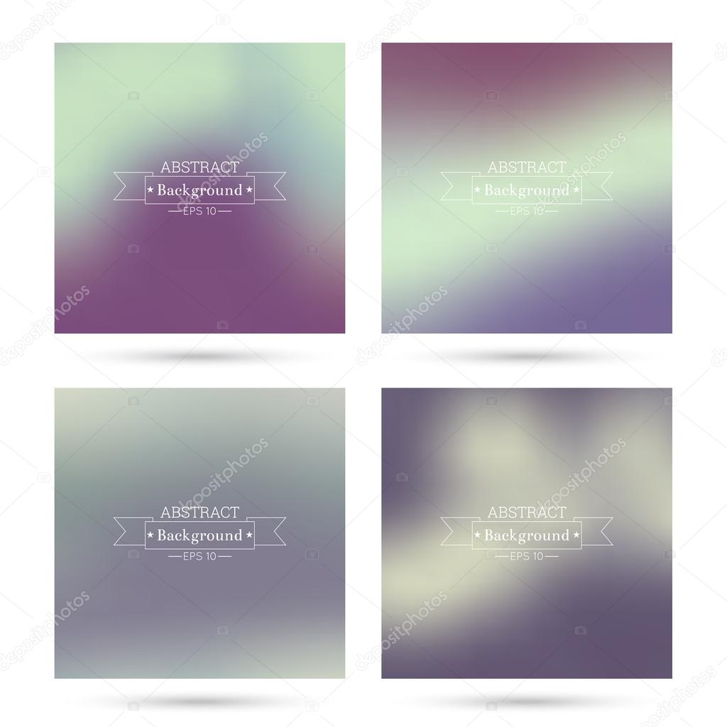 Set of vector colorful abstract backgrounds