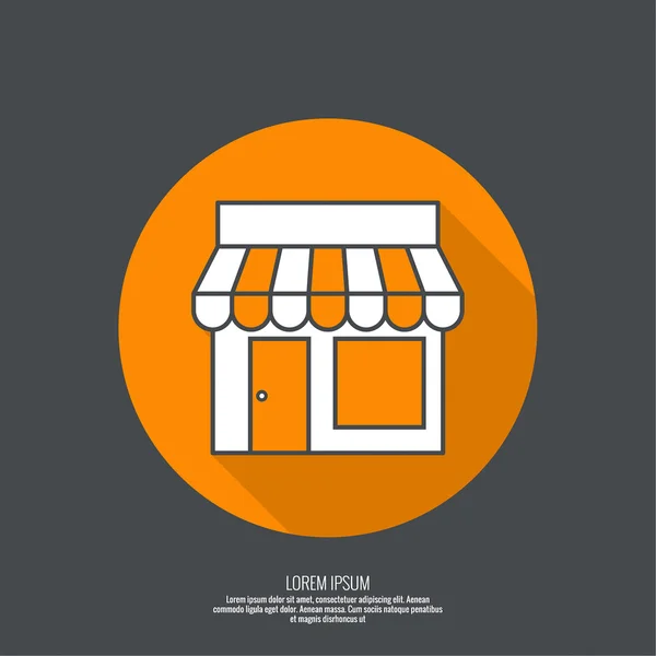 Facade of shops, supermarkets, marketplace. — Stock vektor