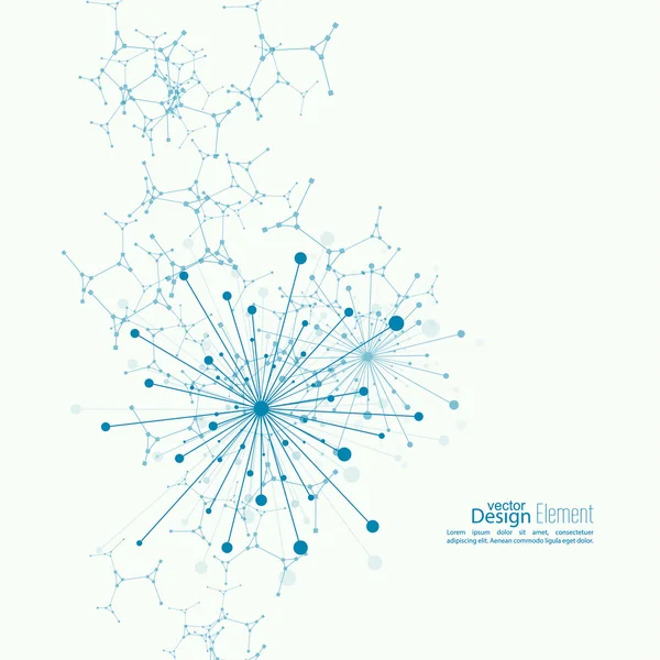 Tableau avec particules dynamiques émises . — Image vectorielle