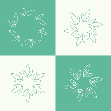 Anahat çiçek amblem seti.