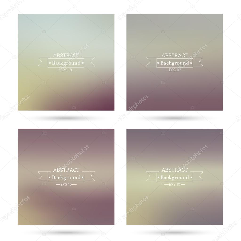 Set  colorful abstract backgrounds blurred.