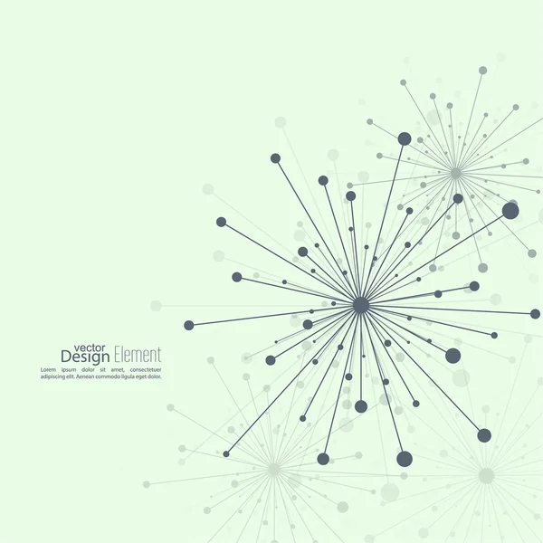 Tableau avec particules dynamiques émises . — Image vectorielle