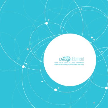 Üst üste binen çemberlerle soyut arkaplan