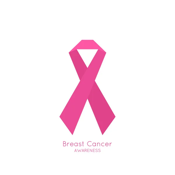 Ruban de sensibilisation au cancer du sein — Image vectorielle