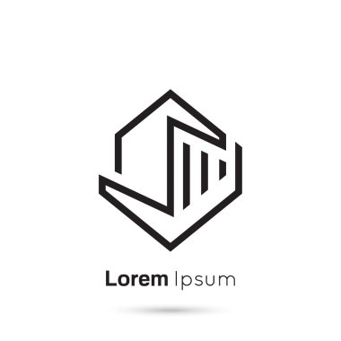 soyut vektör logo tasarımı