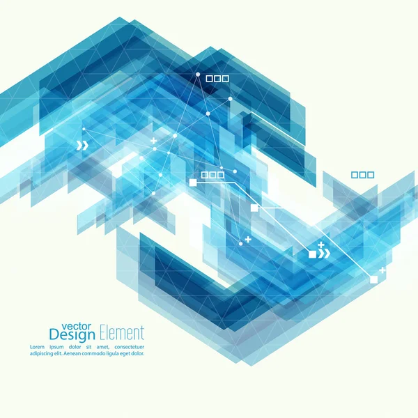 Abstracte achtergrond met blauwe strepen hoek. — Stockvector