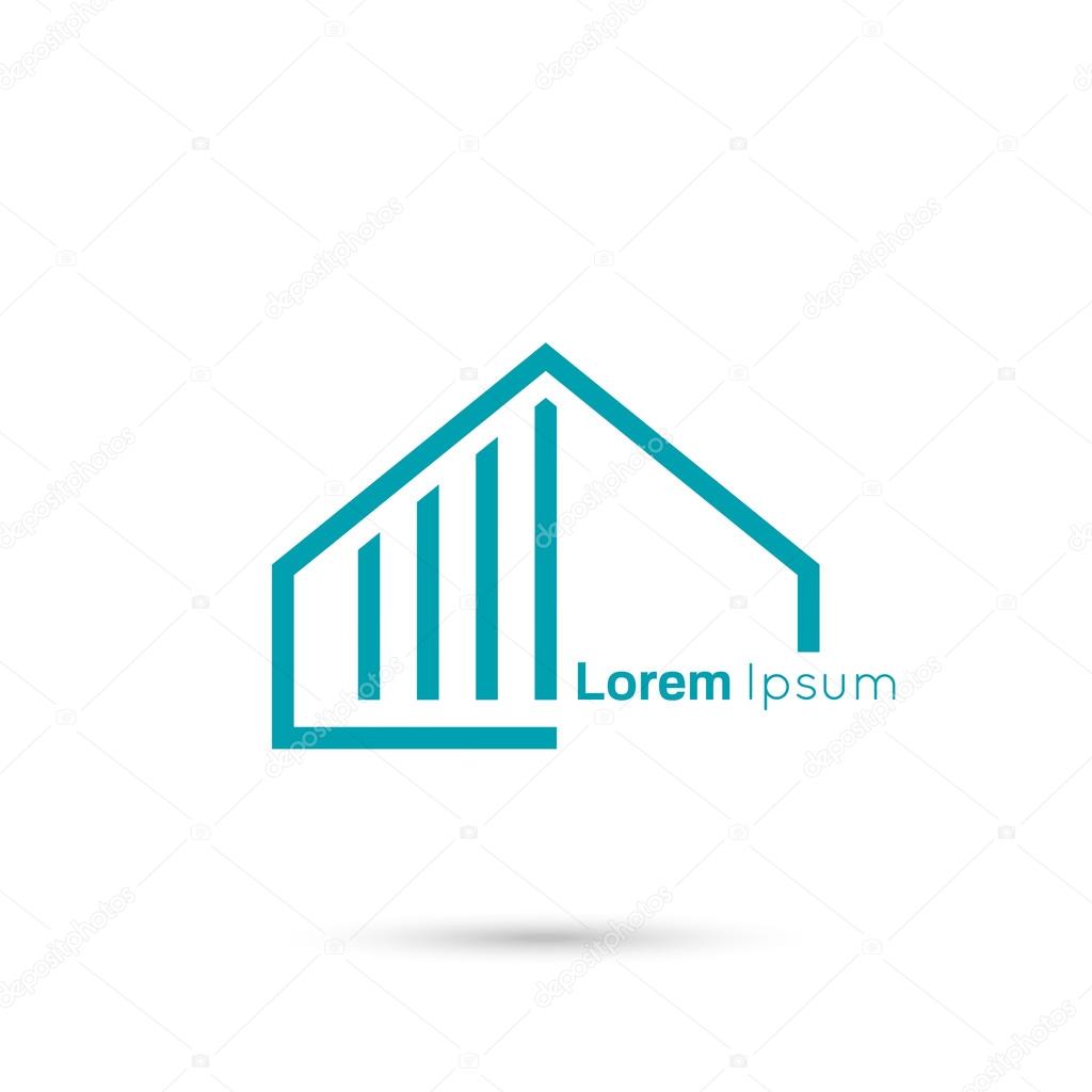 Abstract vector logo design template. House Abstract Real Estate