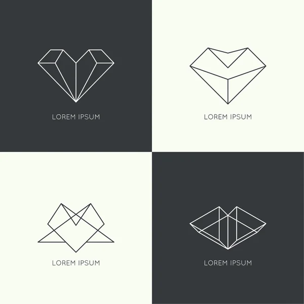 Conjunto de vector logotipo hipster — Vector de stock