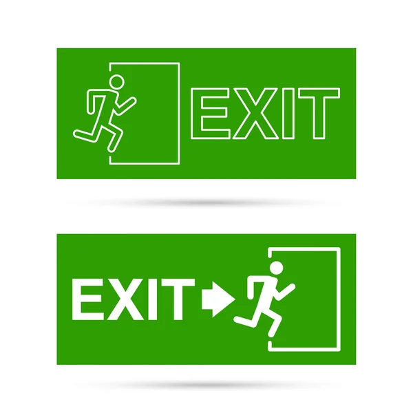 Emergency exit sign. — Stock Vector