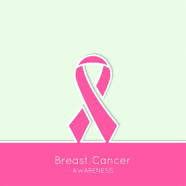 Wstążka świadomości raka piersi. — Wektor stockowy
