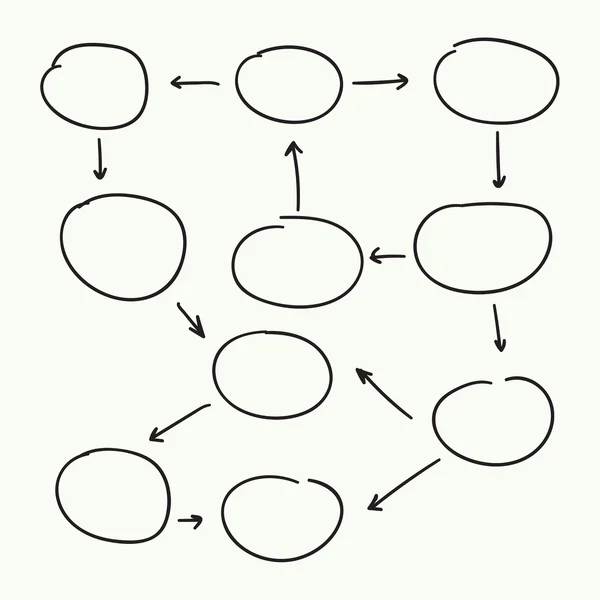 Disegno astratto del vettore del diagramma di flusso — Vettoriale Stock