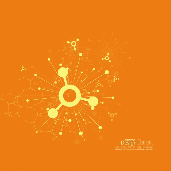 Array with dynamic emitted particles. — Stock Vector