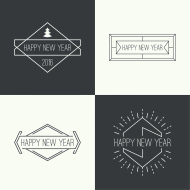 Vintage hipster afiş kümesi