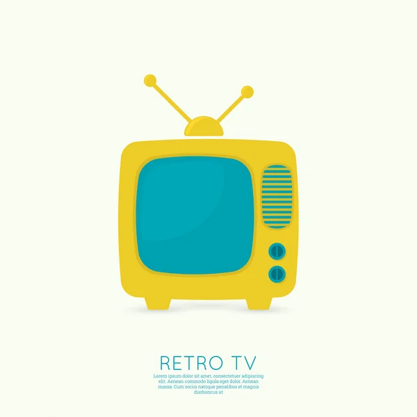 Fondo abstracto con TV antigua y antena . — Vector de stock