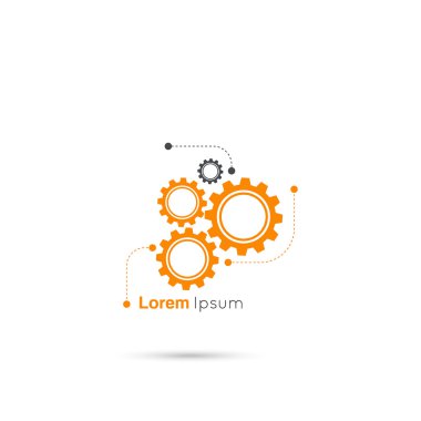 Gears symbol vector clipart