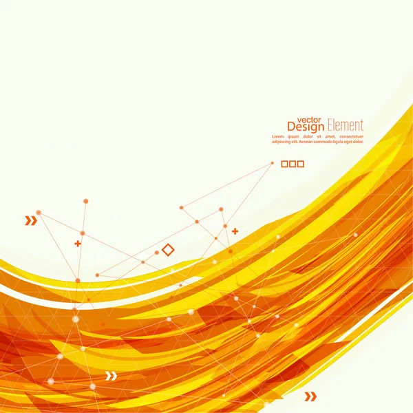 与橙色的条纹抽象背景 — 图库矢量图片