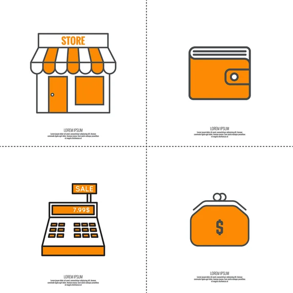 Conjunto de ícones vetoriais pictogramas — Vetor de Stock