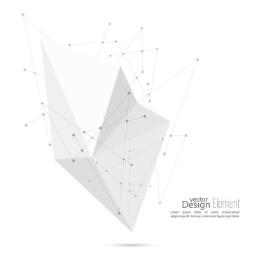Soyut çokgen geometrik şekil.