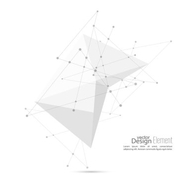 Soyut çokgen geometrik şekil.