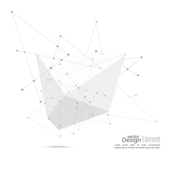 Forme géométrique polygonale abstraite. — Image vectorielle