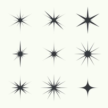 Vektör set ışıltı ışıkların