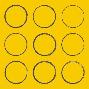 El çizilmiş ovalleri ayarla