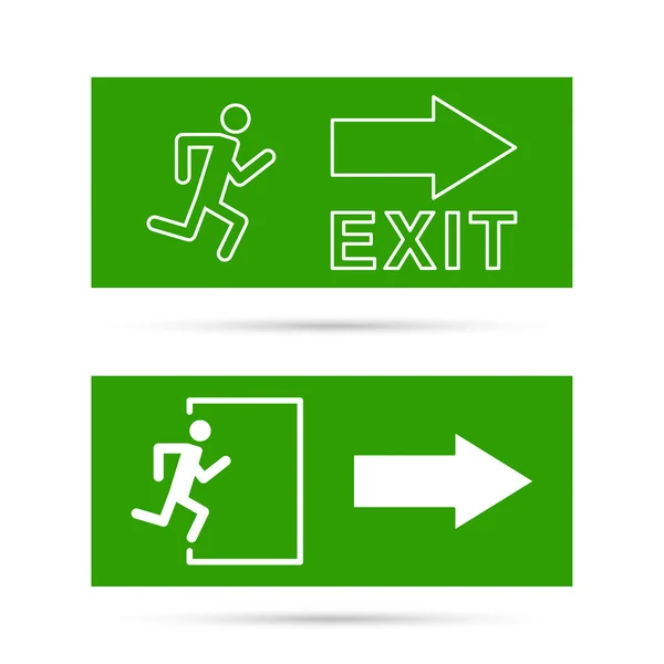 Emergency exit sign. — Stock Vector