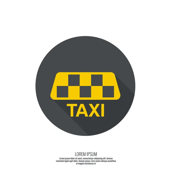 Taxi signo vector — Vector de stock