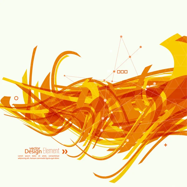 Fond abstrait avec des rayures orange — Image vectorielle