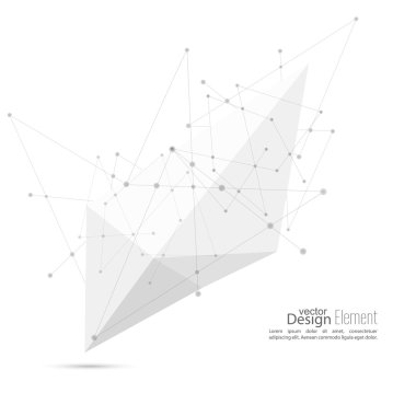 Soyut çokgen geometrik şekil.