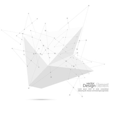 Soyut çokgen geometrik şekil.