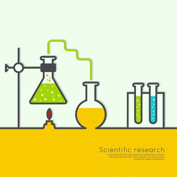 The concept of chemical science research lab — Stock Vector