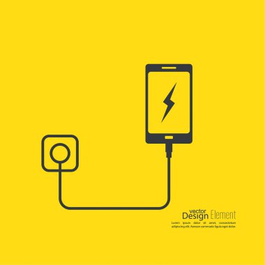 Şarj cep telefonlarıyla arka plan.