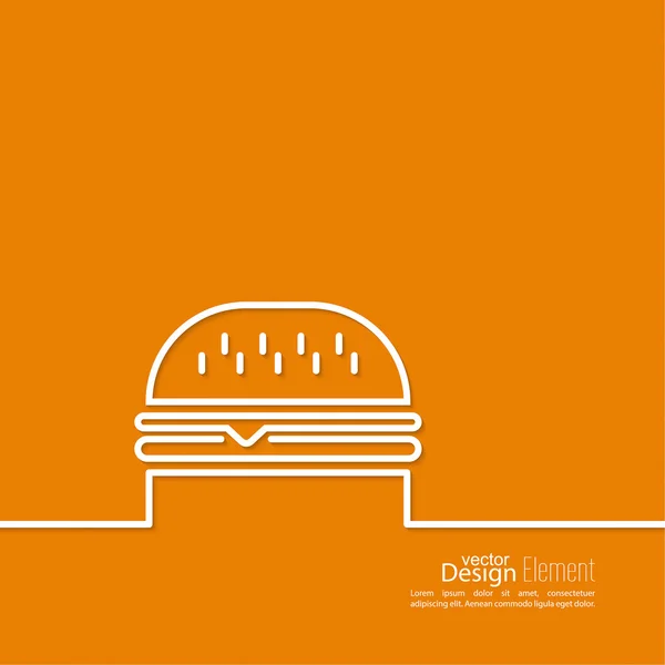 Hamburger-Ikone im Hintergrund. — Stockvektor