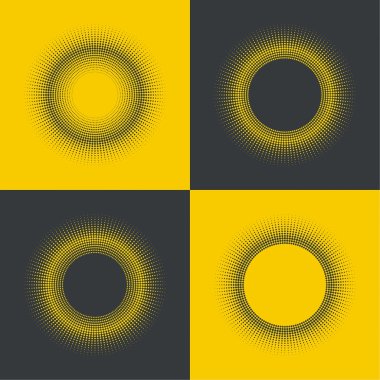 Piksel yuvarlak afiş.