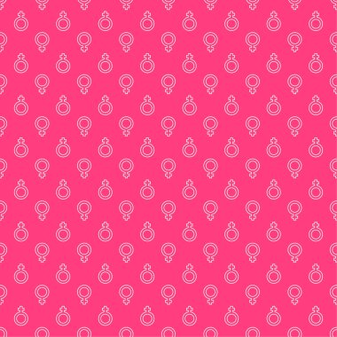 kadınsı sembolü ile yinelenen geometrik arka plan.