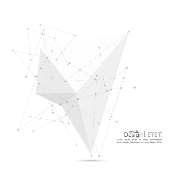 Forma geométrica poligonal abstracta. — Vector de stock