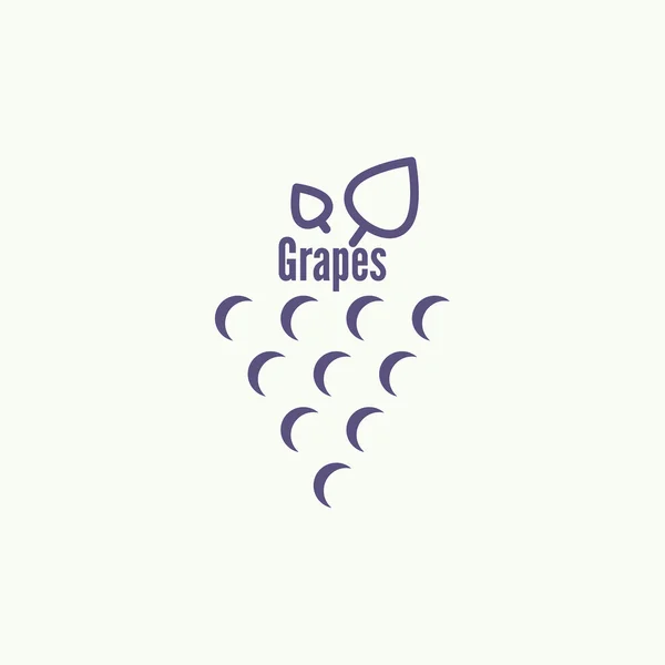 Grapevine lämnar ikonen. Vektor — Stock vektor