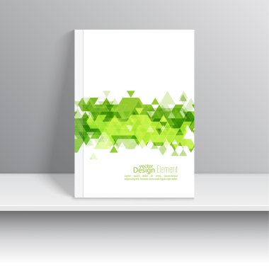Yaprakları, üçgenler ile Dergi kapağı.