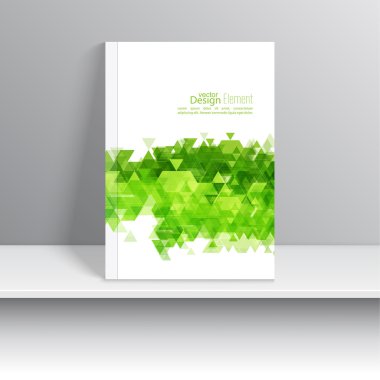 Yaprakları, üçgenler ile Dergi kapağı.