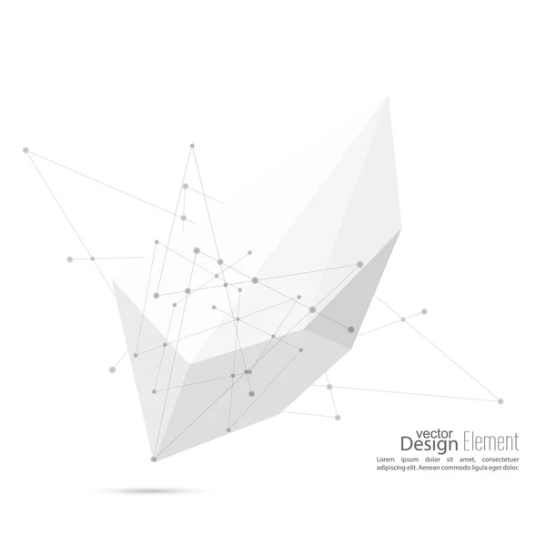 Forme géométrique polygonale abstraite. — Image vectorielle