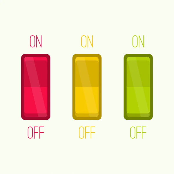 Wall Switch on, off position. — Stock Vector
