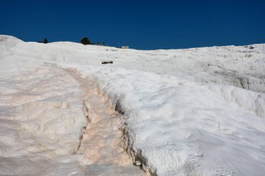 Çağdaş Denizli kenti yakınlarındaki Pammukale manzarası