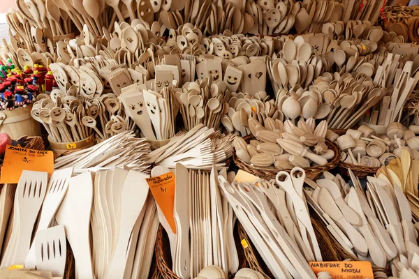 Souvenirs op het marktplein in Krakau. — Stockfoto