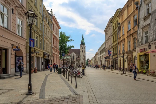 Persone nel centro storico di Cracovia . Immagini Stock Royalty Free