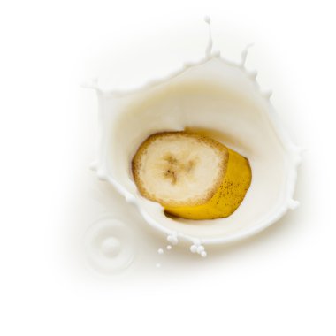 Sütlü muz dilimi.