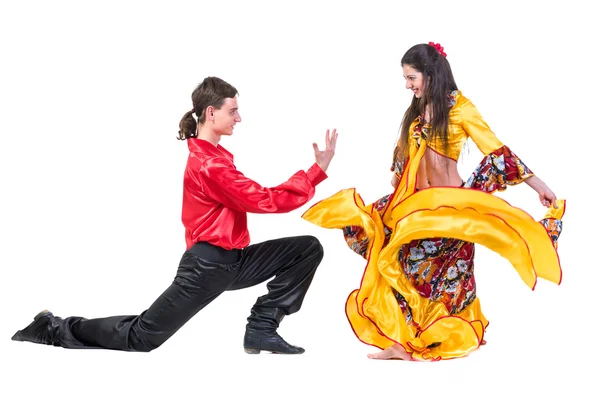 Çingene flamenko dansçısı Çift집시 플 라 멩 코 댄서 커플 — Stok fotoğraf