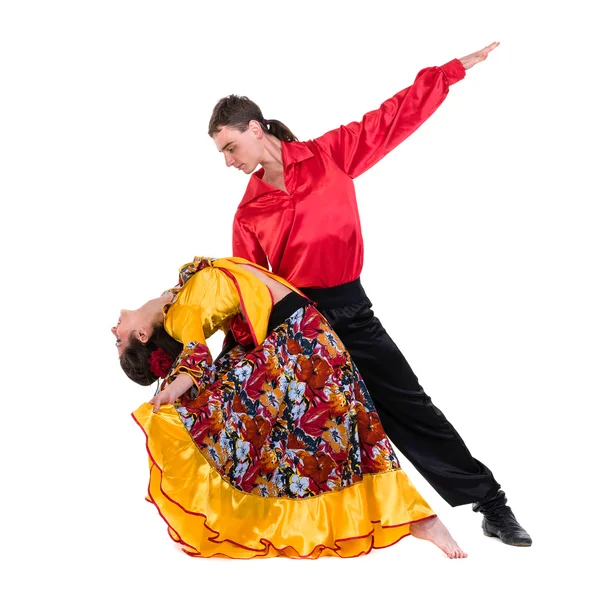 Pareja de bailarines de flamenco gitanos — Foto de Stock
